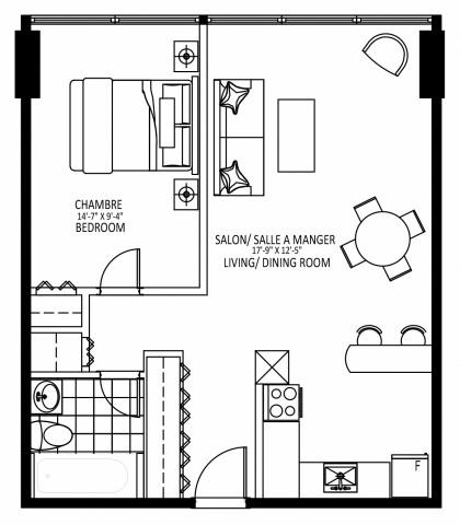 Appartement 2 1/2 Centre-ville - Montréal 1 689 $/mois. Appartement à louer Centre-ville - Montréal