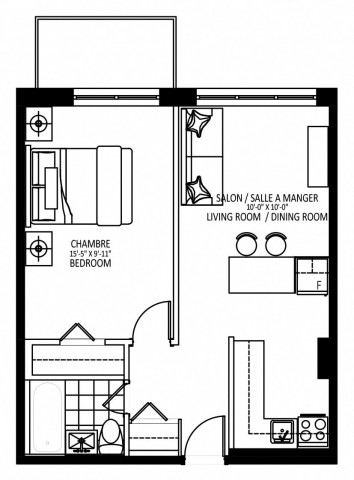 Appartement 2 1/2 Plateau Mont-Royal 1 729 $/mois. Appartement à louer Plateau Mont-Royal