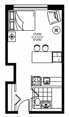 Appartement 1 1/2 Plateau Mont-Royal 1 349 $/mois. Appartement à louer Plateau Mont-Royal
