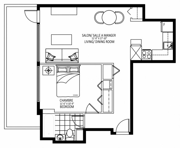 Downtown - Montreal Apartment 1 b. $1,699/month. Apartment for rent in Downtown - Montreal
