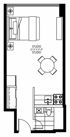 Downtown - Montreal Apartment Studio $1,429/month. Apartment for rent in Downtown - Montreal