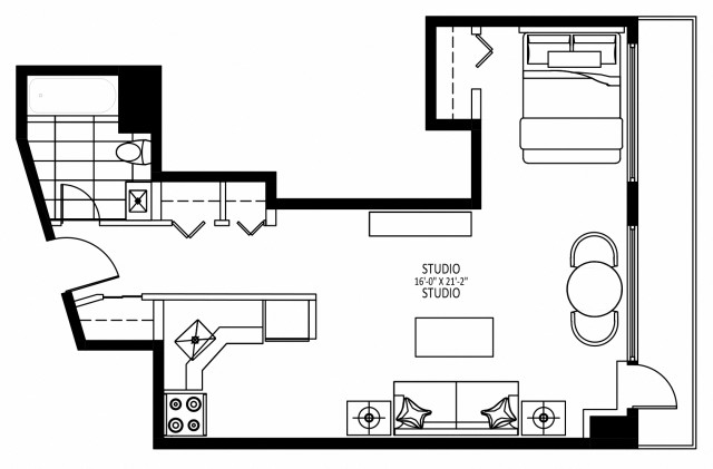 Appartement 1 1/2 Centre-ville - Montréal 1 375 $/mois. Appartement à louer Centre-ville - Montréal