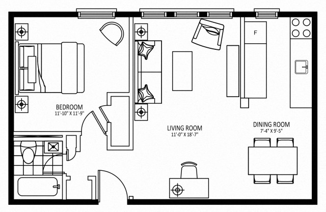 Appartement 2 1/2 London 1 625 $/mois. Appartement à louer London