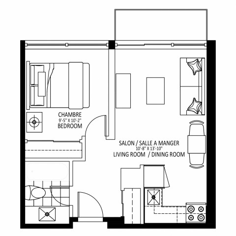 Appartement 2 1/2 Centre-ville - Montréal 1 569 $/mois. Appartement à louer Centre-ville - Montréal