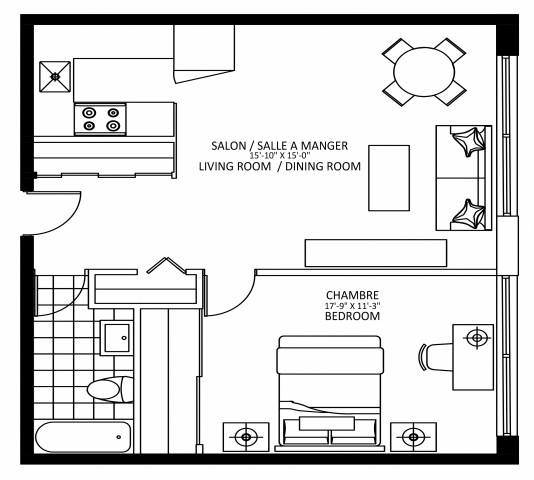 Appartement 2 1/2 Centre-ville - Montréal 1 520 $/mois. Appartement à louer Centre-ville - Montréal