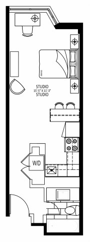 Downtown - Montreal Apartment Studio $1,569/month. Apartment for rent in Downtown - Montreal