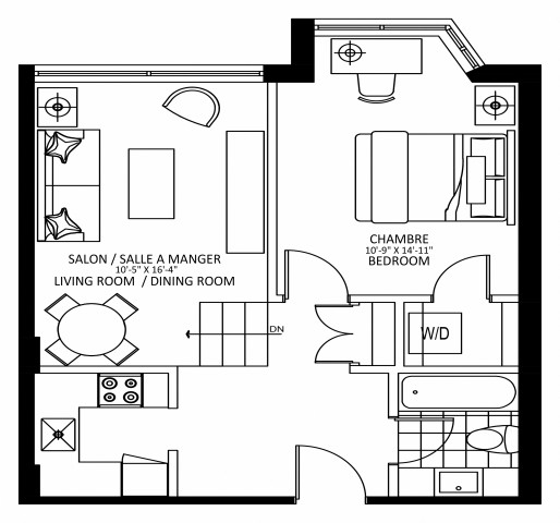 Downtown - Montreal Apartment 1 b. $1,899/month. Apartment for rent in Downtown - Montreal