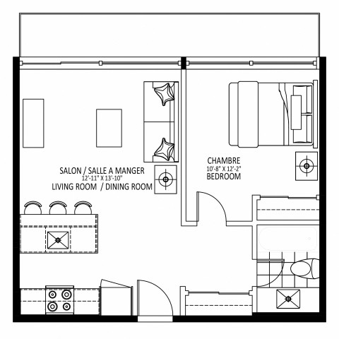 Downtown - Montreal Apartment 1 b. $1,619/month. Apartment for rent in Downtown - Montreal