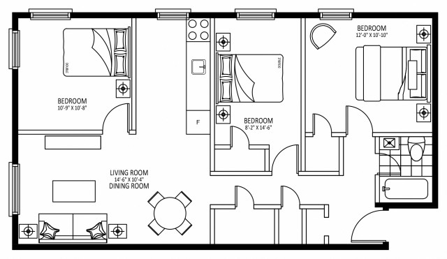 London Apartment 3 b. $2,199/month. Apartment for rent in London