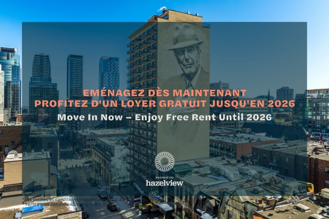 Appartement 4 1/2 Centre-ville - Montréal 2 164 $/mois. Appartement à louer Centre-ville - Montréal