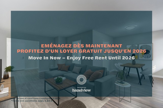 Appartement 4 1/2 Côte Saint-Luc 1 858 $/mois. Appartement à louer Côte Saint-Luc