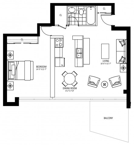 Appartement 2 1/2 Hamilton 1 749 $/mois. Appartement à louer Hamilton