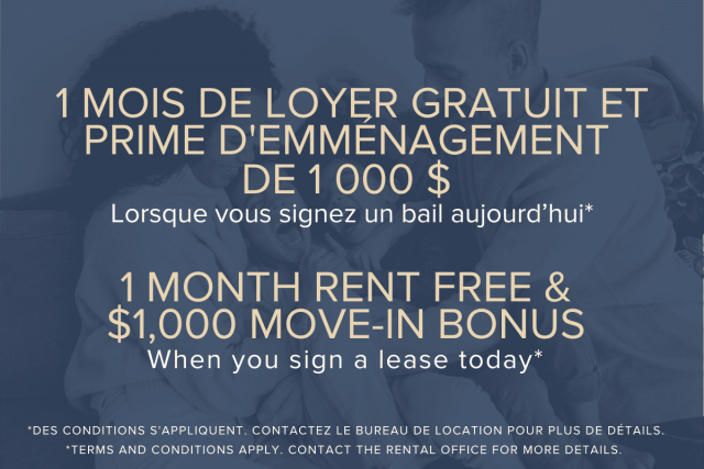 Appartement 2 1/2 Centre-ville - Montréal 1 465 $/mois. Appartement à louer Centre-ville - Montréal