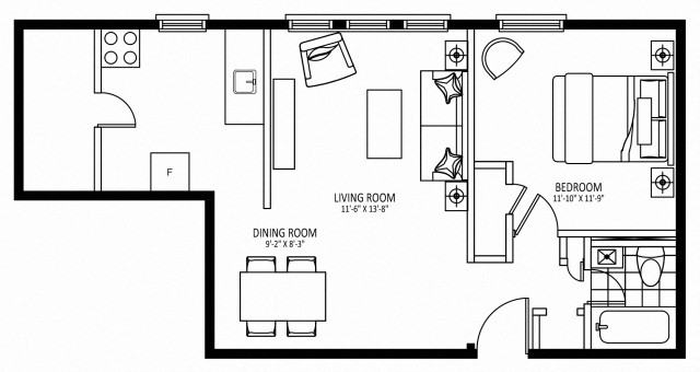 Appartement 2 1/2 London 1 749 $/mois. Appartement à louer London