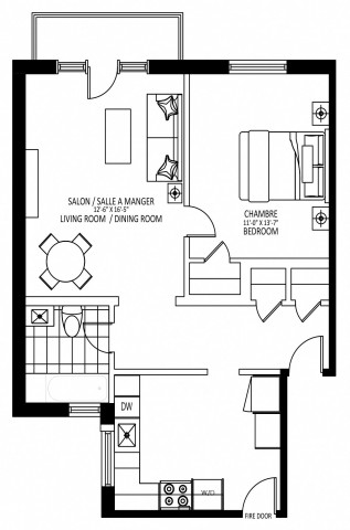 Notre-Dame-de-Grace Apartment 1 b. $1,829/month. Apartment for rent in Notre-Dame-de-Grace