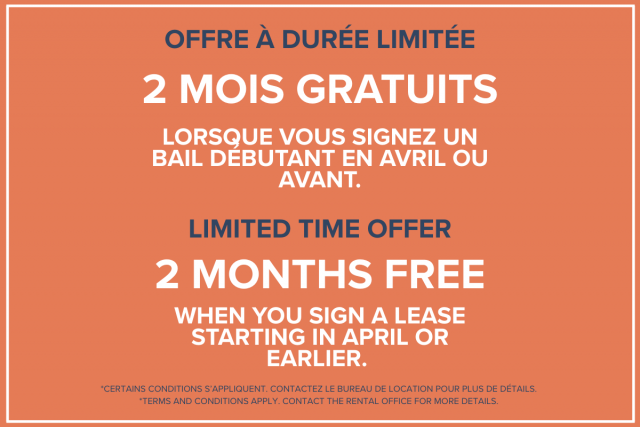 Appartement 2 1/2 Laval-des-Rapides 1 095 $/mois. Appartement à louer Laval-des-Rapides