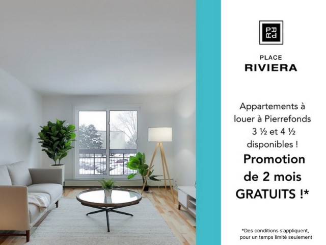 Pierrefonds and Roxboro Apartment 2 b. $1,425/month. Apartment for rent in Pierrefonds and Roxboro
