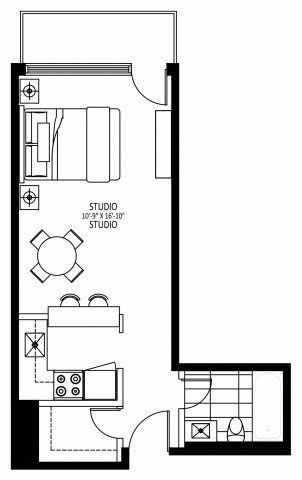 Plateau Mont-Royal Apartment Studio $1,379/month. Apartment for rent in Plateau Mont-Royal