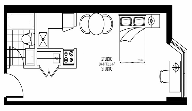 Downtown - Montreal Apartment Studio $1,699/month. Apartment for rent in Downtown - Montreal