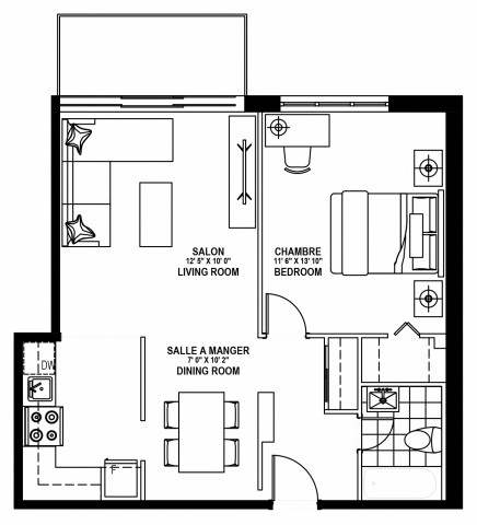 Appartement 2 1/2 Côte-des-Neiges 1 619 $/mois. Appartement à louer Côte-des-Neiges