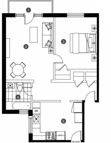 Appartement 2 1/2 Notre-Dame-de-Grâce 1 949 $/mois. Appartement à louer Notre-Dame-de-Grâce