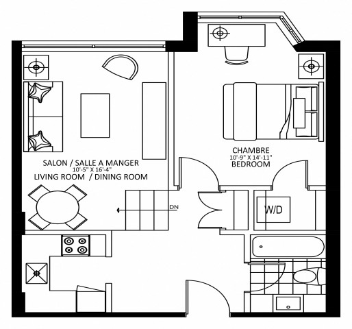 Appartement 2 1/2 Centre-ville - Montréal 1 839 $/mois. Appartement à louer Centre-ville - Montréal