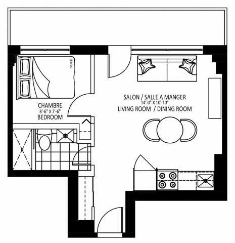 Appartement 2 1/2 Centre-ville - Montréal 1 599 $/mois. Appartement à louer Centre-ville - Montréal
