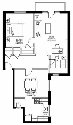 Notre-Dame-de-Grace Apartment 1 b. $1,969/month. Apartment for rent in Notre-Dame-de-Grace