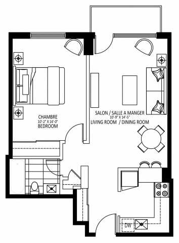 Appartement 2 1/2 Plateau Mont-Royal 1 689 $/mois. Appartement à louer Plateau Mont-Royal