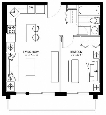 Appartement 2 1/2 Ottawa 1 799 $/mois. Appartement à louer Ottawa