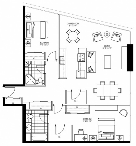 Appartement 4 1/2 Hamilton 2 499 $/mois. Appartement à louer Hamilton