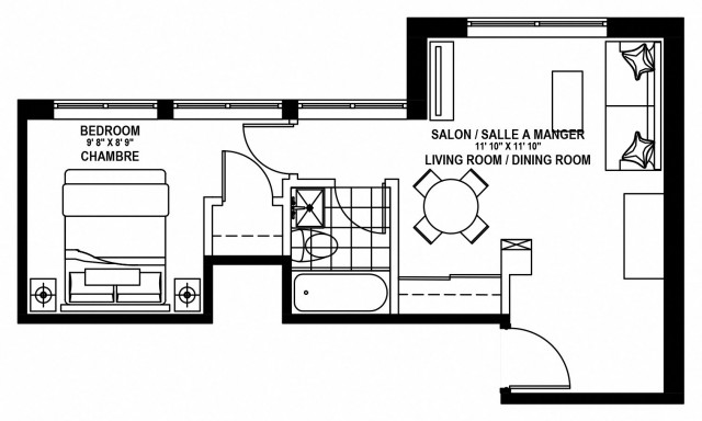 Downtown - Montreal Apartment 1 b. $1,789/month. Apartment for rent in Downtown - Montreal