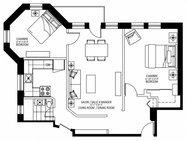 Appartement 4 1/2 Côte-des-Neiges 1 879 $/mois. Appartement à louer Côte-des-Neiges