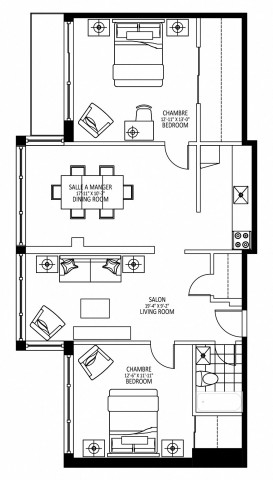 Downtown - Montreal Apartment 2 b. $2,599/month. Apartment for rent in Downtown - Montreal