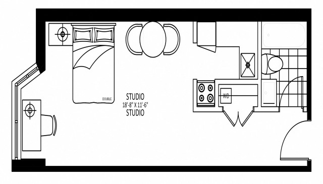 Downtown - Montreal Apartment Studio $1,689/month. Apartment for rent in Downtown - Montreal