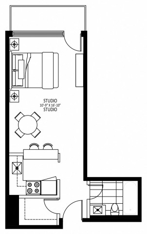 Appartement 1 1/2 Plateau Mont-Royal 1 379 $/mois. Appartement à louer Plateau Mont-Royal