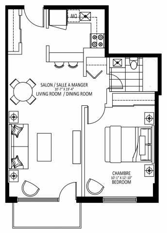 Appartement 2 1/2 Plateau Mont-Royal 1 649 $/mois. Appartement à louer Plateau Mont-Royal