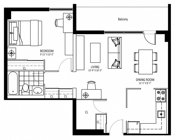 Appartement 2 1/2 Mississauga 2 149 $/mois. Appartement à louer Mississauga
