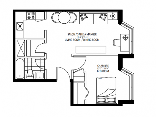 Downtown - Montreal Apartment 1 b. $1,829/month. Apartment for rent in Downtown - Montreal