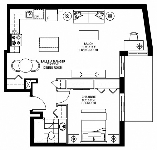 Appartement 2 1/2 Côte-des-Neiges 1 929 $/mois. Appartement à louer Côte-des-Neiges