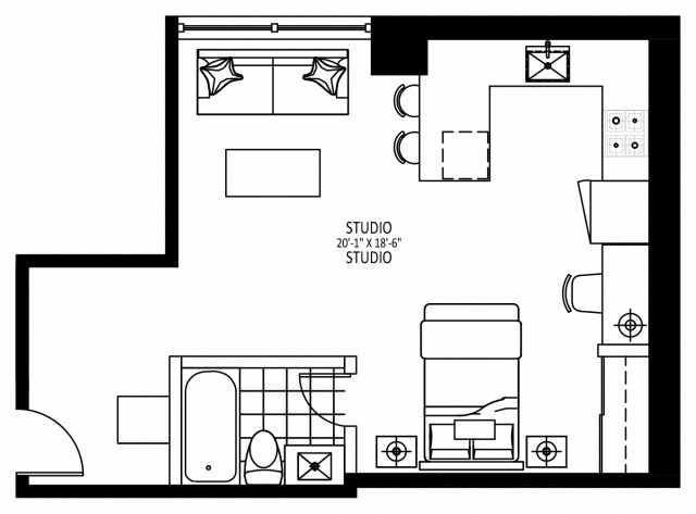 Appartement 1 1/2 Centre-ville - Montréal 1 539 $/mois. Appartement à louer Centre-ville - Montréal