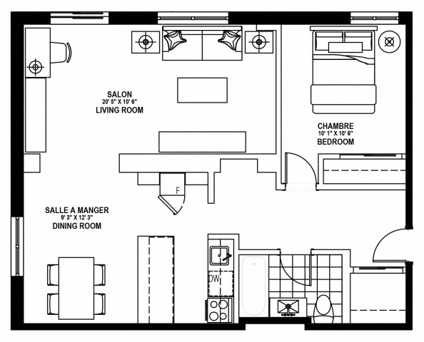 Cote-des-Neiges Apartment 1 b. $1,679/month. Apartment for rent in Cote-des-Neiges