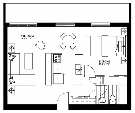 Appartement 2 1/2 Hamilton 2 099 $/mois. Appartement à louer Hamilton