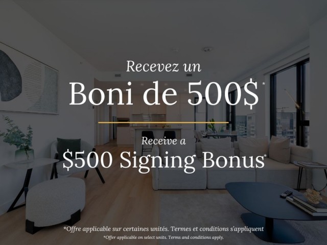 Appartement 1 1/2 Centre-ville - Montréal 1 950 $/mois. Appartement à louer Centre-ville - Montréal