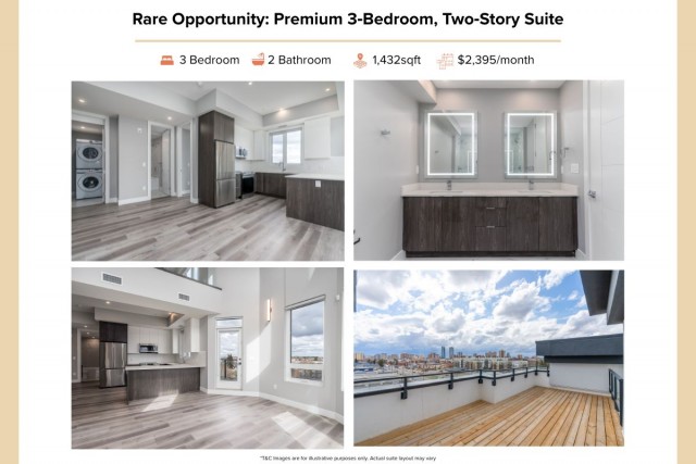 Appartement 2 1/2 Edmonton 1 495 $/mois. Appartement à louer Edmonton