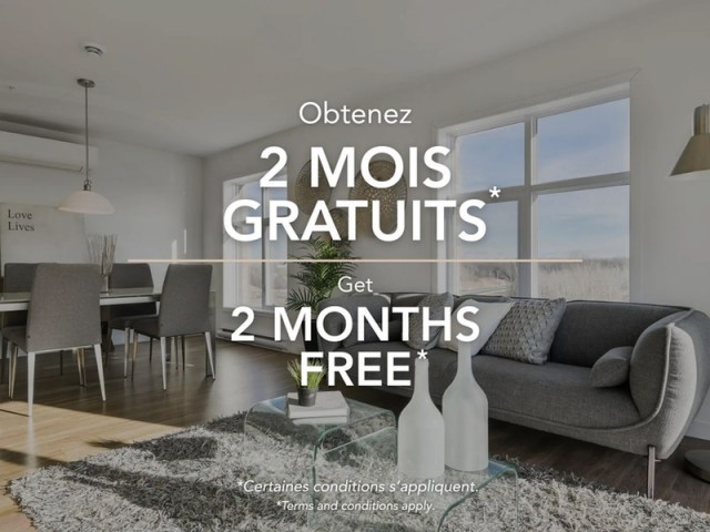 Brossard Apartment 2 b. $1,950/month. Apartment for rent in Brossard