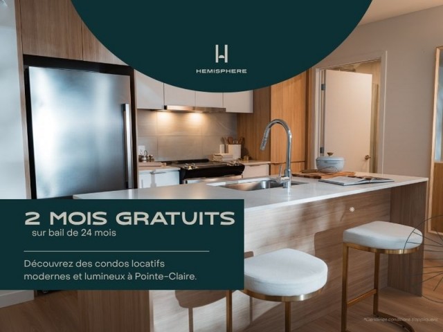 Appartement 3 1/2 Pointe-Claire 1 835 $/mois. Appartement à louer Pointe-Claire