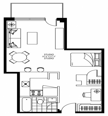Downtown - Montreal Apartment Studio $1,469/month. Apartment for rent in Downtown - Montreal