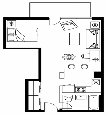 Downtown - Montreal Apartment Studio $1,509/month. Apartment for rent in Downtown - Montreal