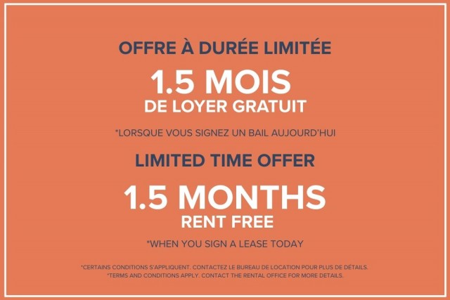 Appartement 2 1/2 Centre-ville - Montréal 1 350 $/mois. Appartement à louer Centre-ville - Montréal